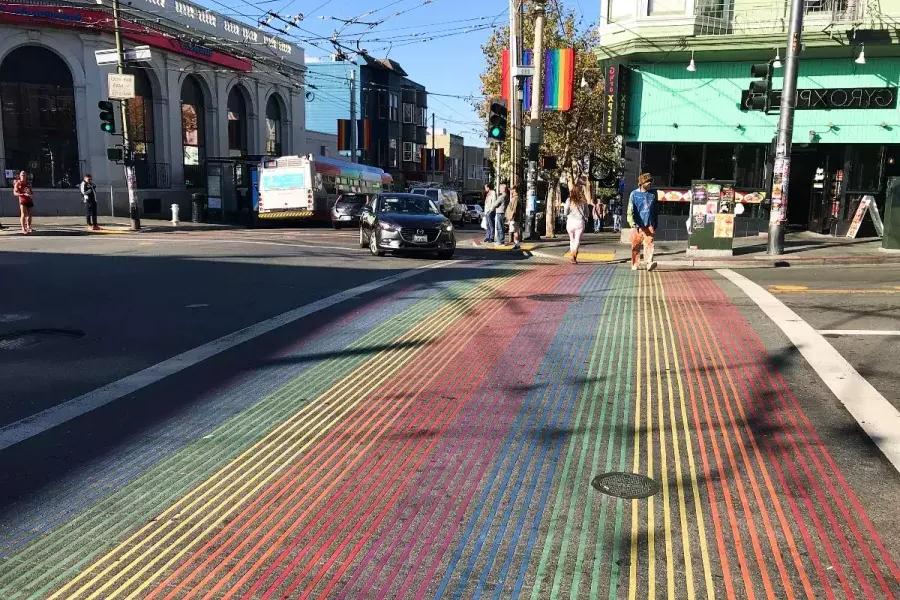 独特的arco iris de 卡斯特罗步行街.